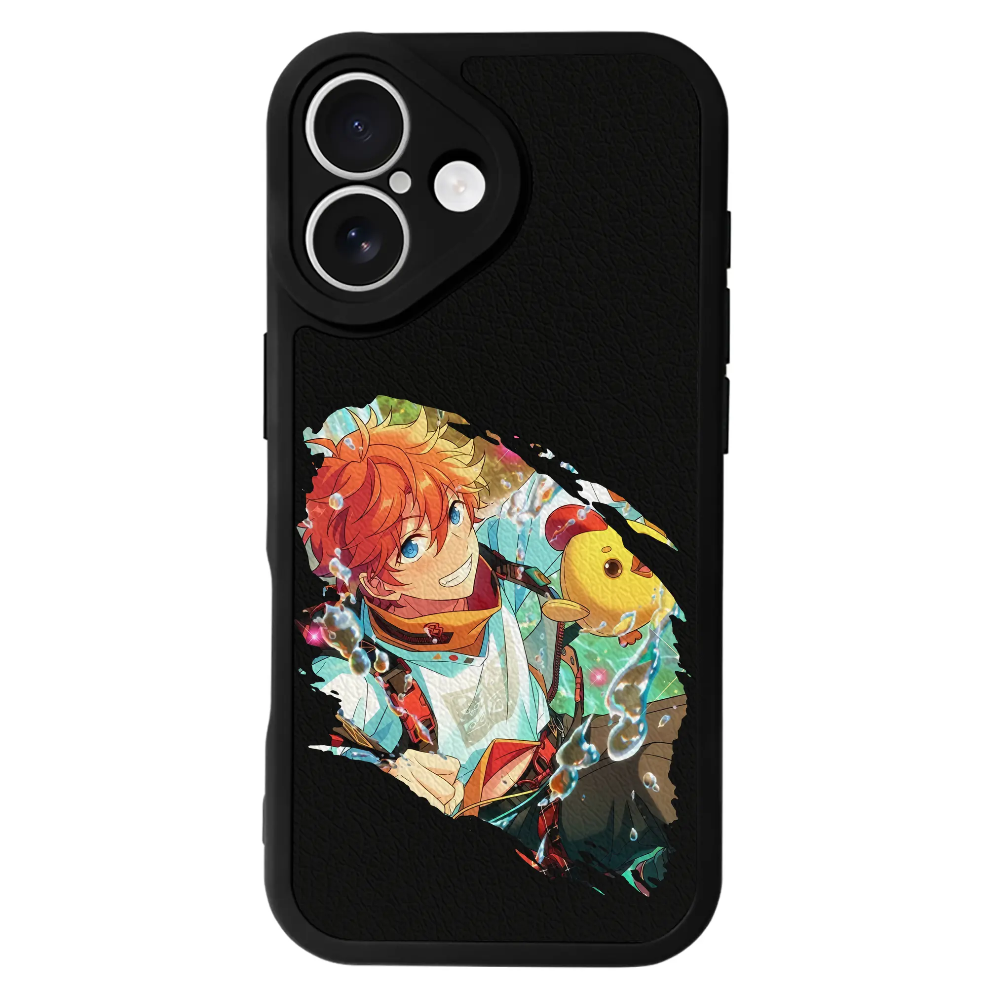 あんさん ぶる グッズ Trickstar 明星スバル - IPhone 16シリーズ対応 ・ シリコンスマホケース ・ レザー調 ・ 高精度フィット ・ 耐衝撃 ・ ワイヤレス充電対応 ・ 精密カット